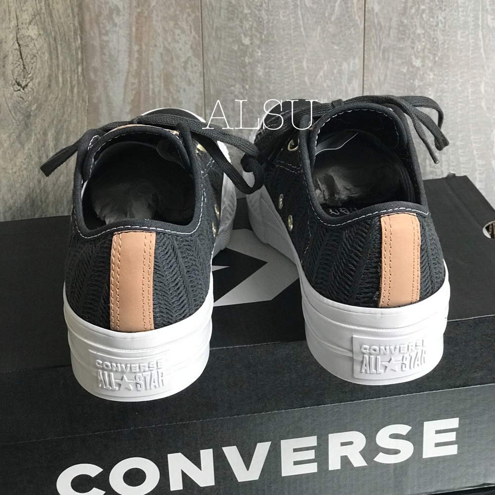 Converse Ctas Lift OX Canvas Almost Black W AUTHEN - Picture 3 of 8